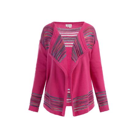 IZIA IZIA Gebreid vest blauw / geel / pink