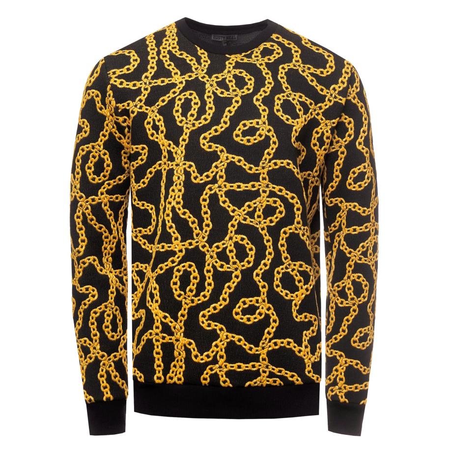 Rusty Neal Rusty Neal Trui goudgeel / zwart -