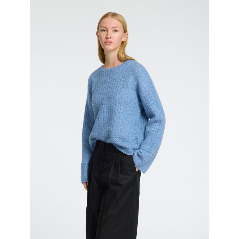 Selected SELECTED Oversized trui lichtblauw -