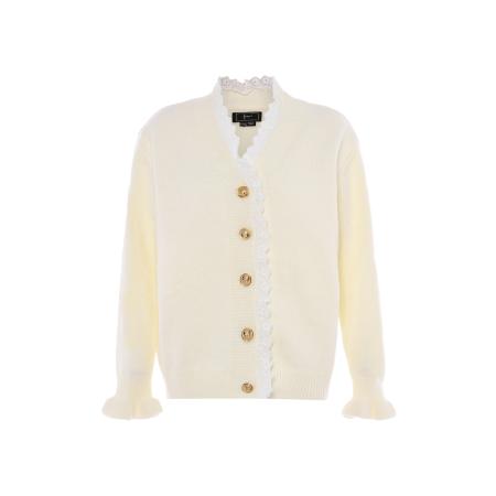 Faina faina Gebreid vest wolwit