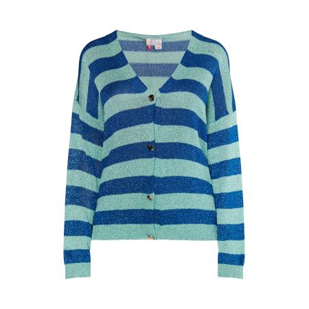 IZIA IZIA Gebreid vest blauw / turquoise