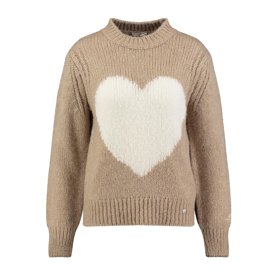 Key Largo Key Largo Trui Feeling donkerbeige / wit -