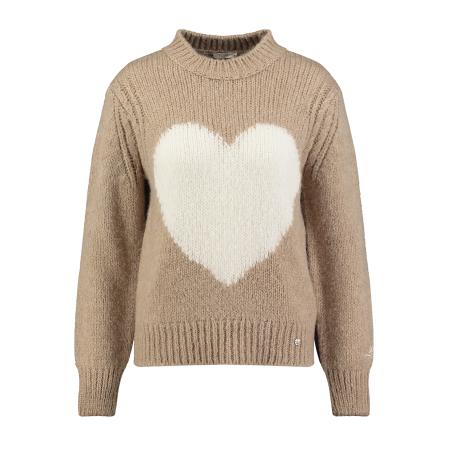 Key Largo Key Largo Trui Feeling donkerbeige / wit