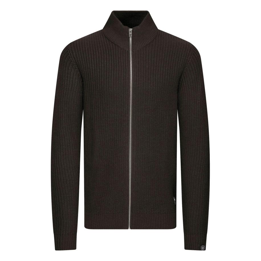 !Solid Gebreid vest Arno zwart Zwart