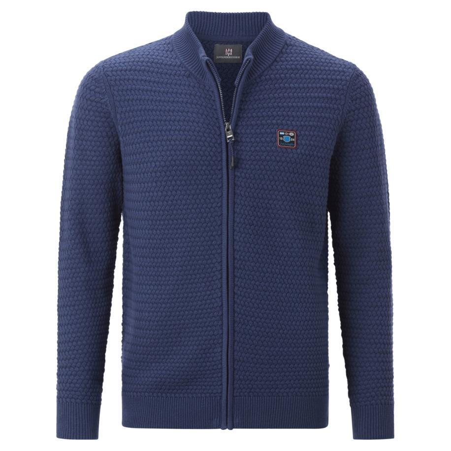 jan vanderstorm Jan Vanderstorm Gebreid vest Bjornvik navy -