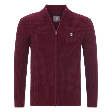 jan vanderstorm Jan Vanderstorm Gebreid vest Onerva donkerrood / wit