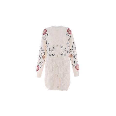 Faina faina Gebreid vest gemengde kleuren / wolwit