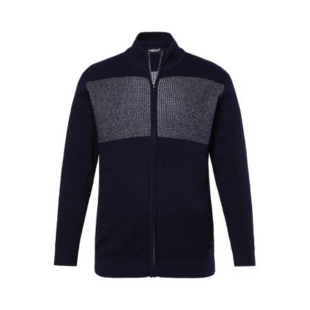 men plus Men Plus Gebreid vest navy / blauw gemêleerd