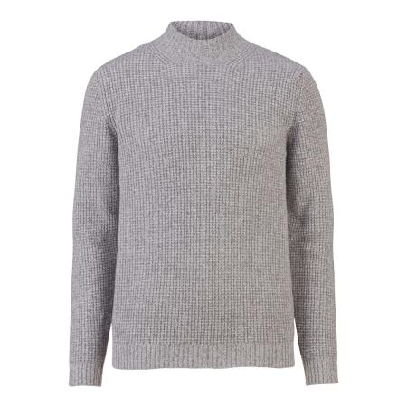 OLYMP SIGNATURE Soft Business Trui ronde hals middengrijs, Effen