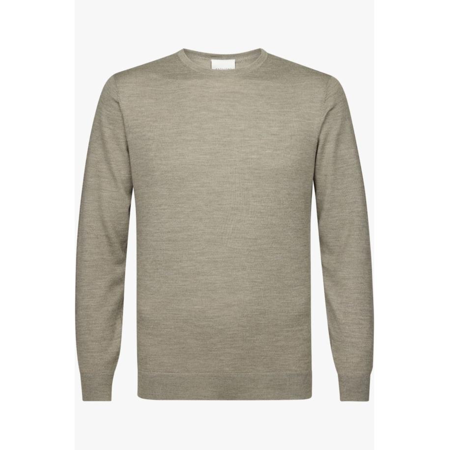 Profuomo Trui ronde halsgroen, Effen Groen