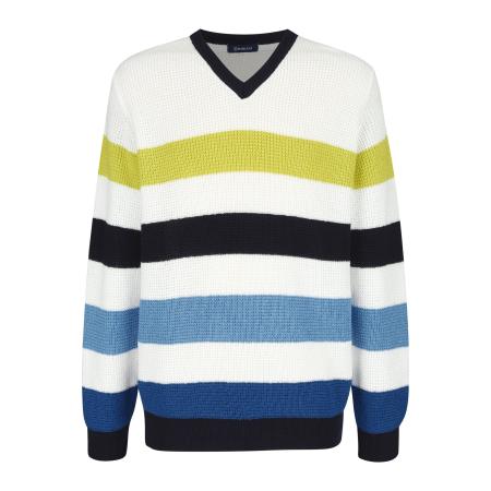 BABISTA Trui V-halswit, Gestreept