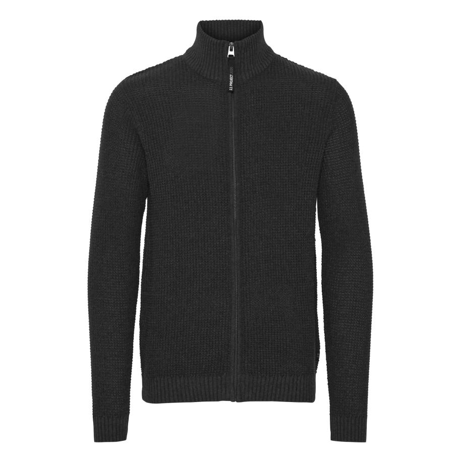 11 Project 11 Project Gebreid vest zwart -