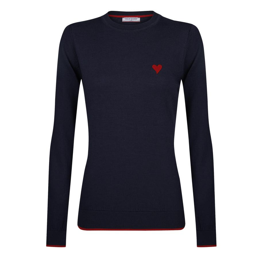 Felix Hardy Felix Hardy Trui navy / knalrood -