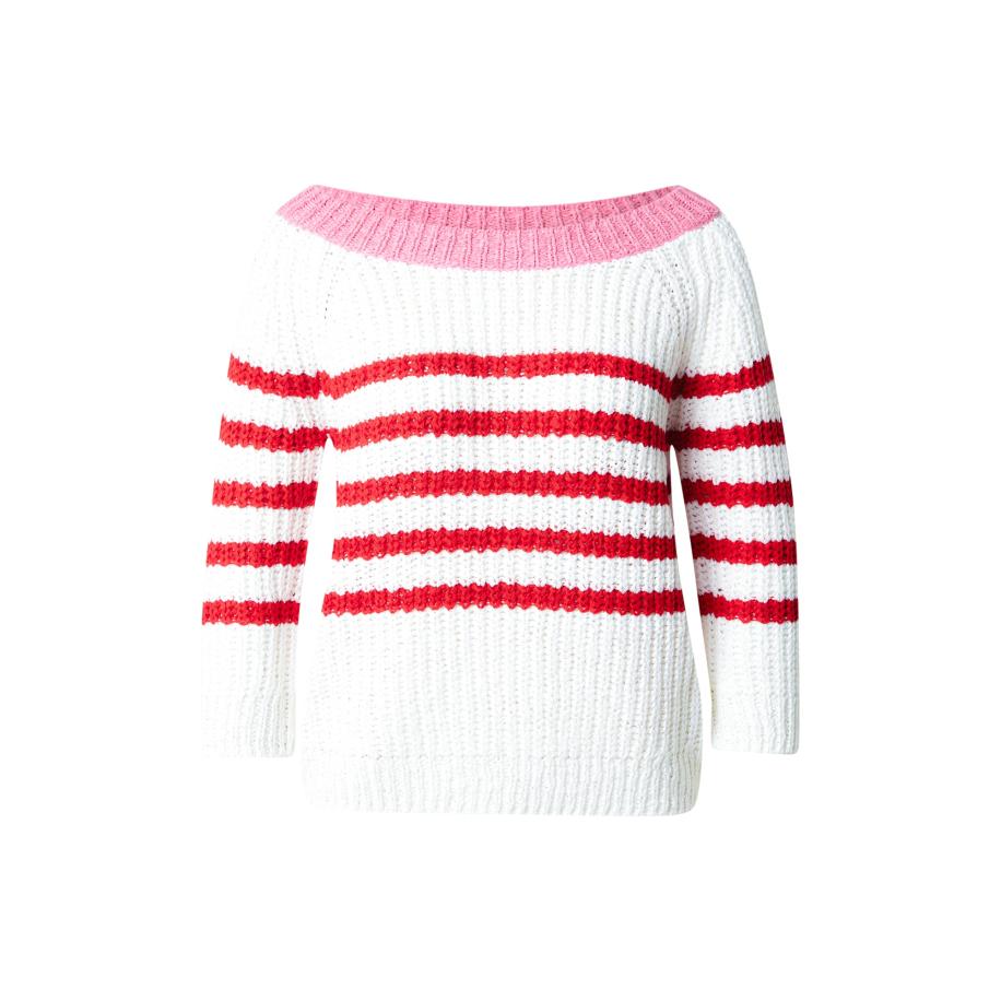 Oui OUI Trui rosa / rood / wit -