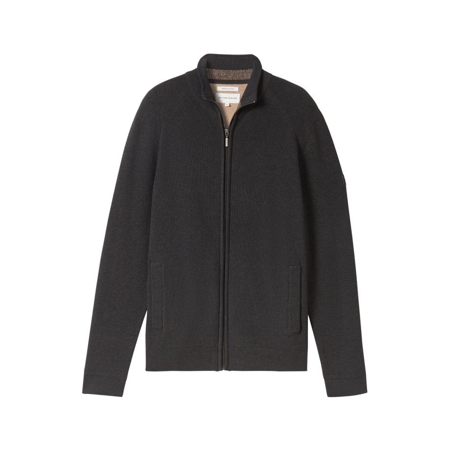 Tom Tailor TOM TAILOR Gebreid vest antraciet -