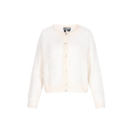 DreiMaster DreiMaster Vintage Gebreid vest Vintage wolwit