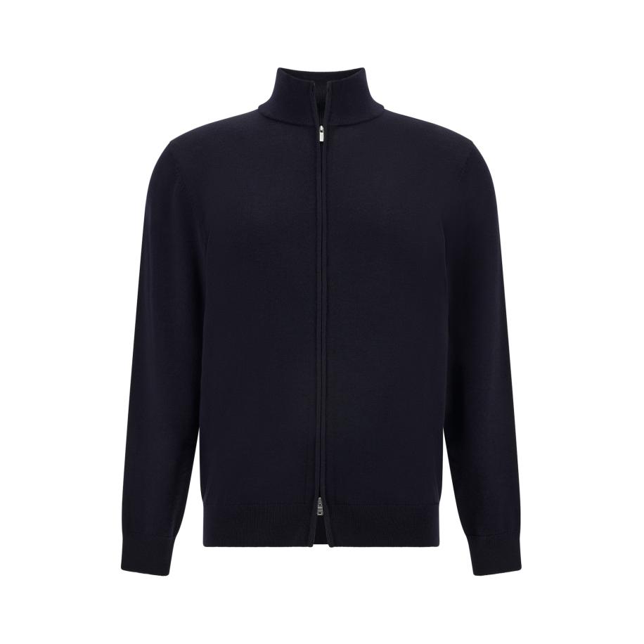 Boggi Milano Boggi Milano Gebreid vest navy -