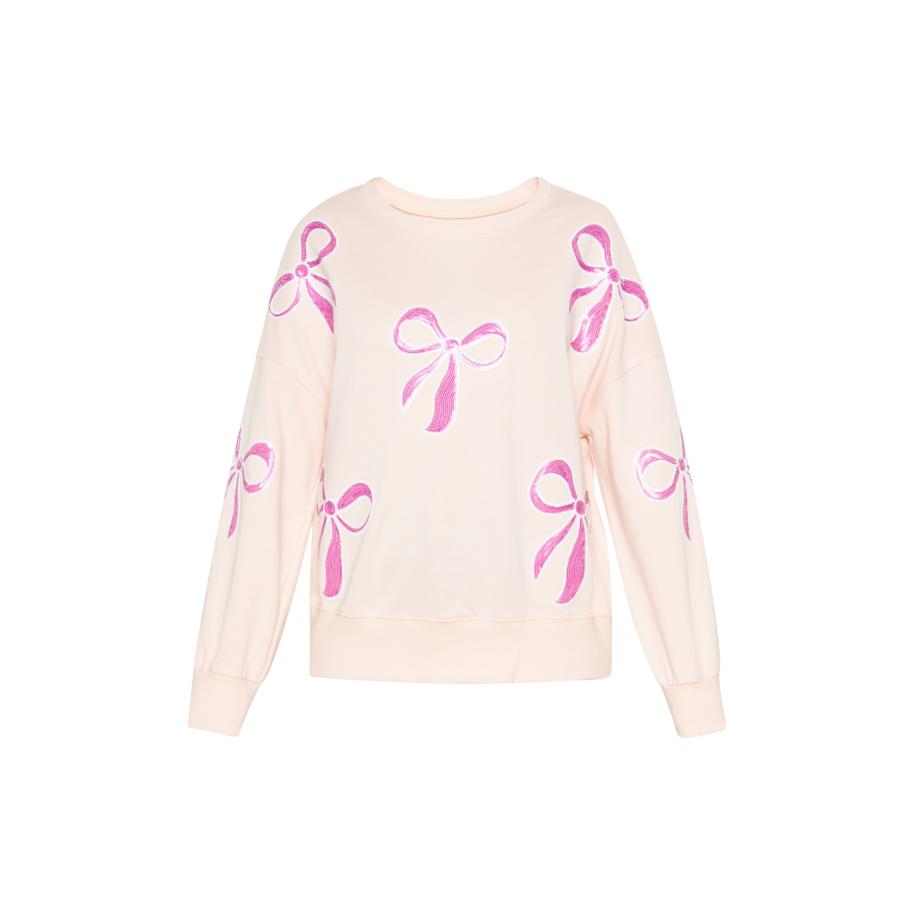 SANIKA SANIKA Sweatshirt Fashion Look abrikoos / pink / wit -