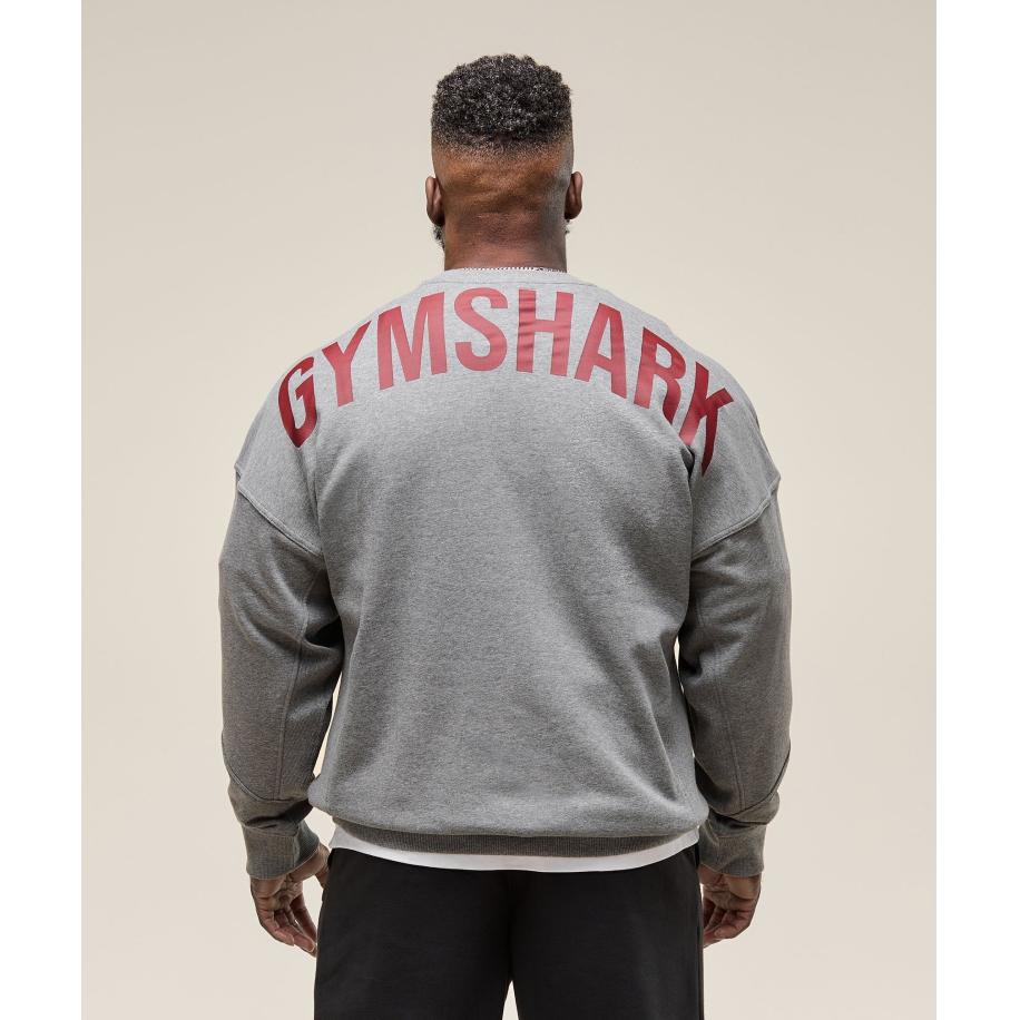 Gymshark Power Crew Charcoal Core Marl Grijs