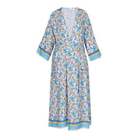 Usha usha FESTIVAL Kimono crème / blauw / aqua / geel