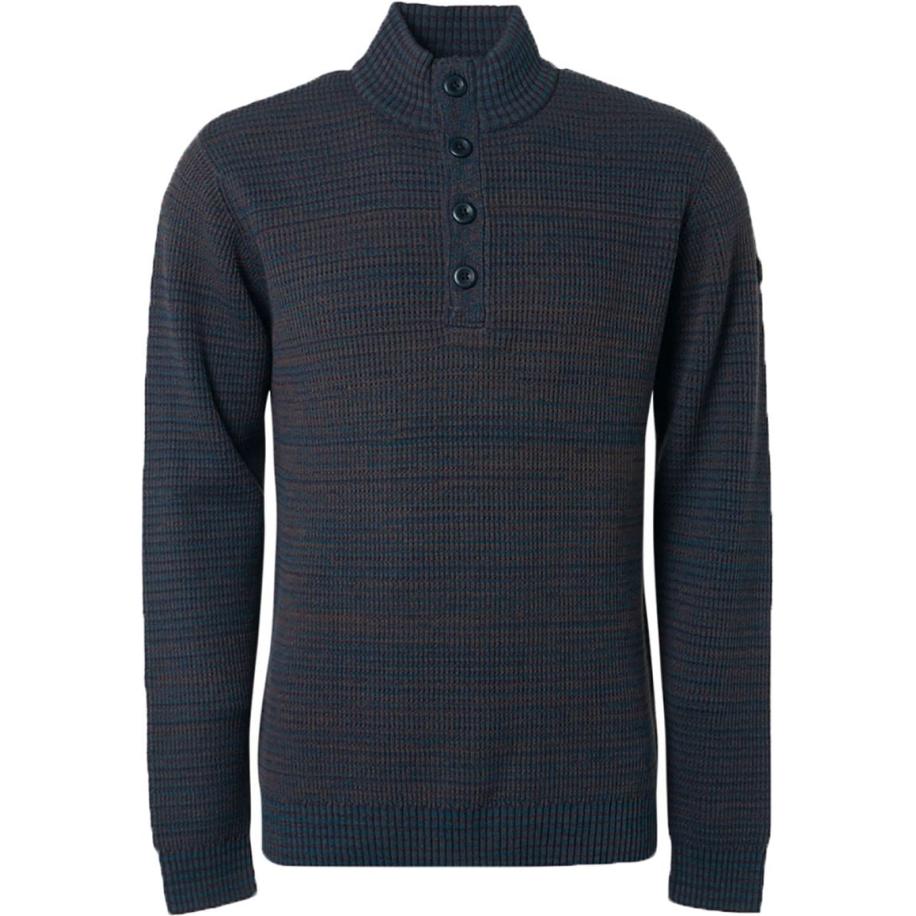 No Excess Mocker Trui Navy Melange Blauw