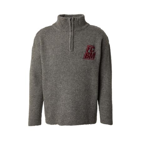 FCBM FCBM Trui Carl grijs gemêleerd / kersrood