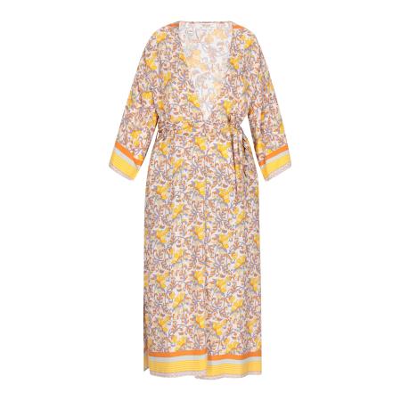 Usha usha FESTIVAL Kimono crème / geel / lavendel / oranje