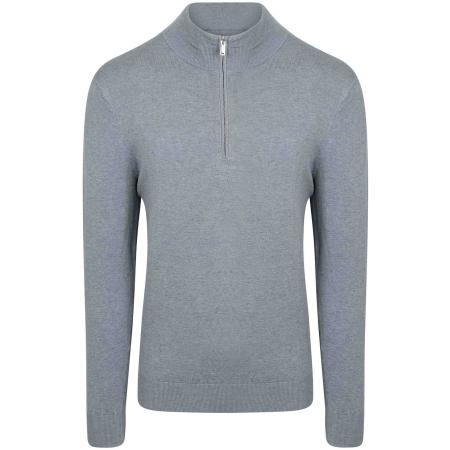 Profuomo Half Zip Pullover Luxury Basic Blauw