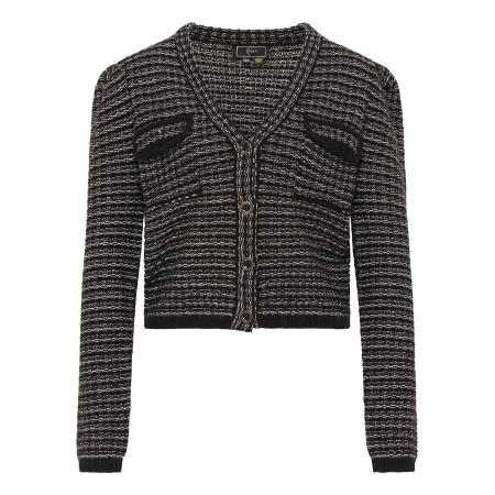 Faina faina Gebreid vest zwart / wit