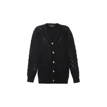 Faina faina Gebreid vest zwart