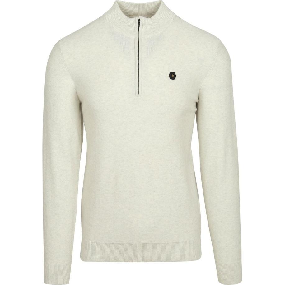 No Excess Half Zip Trui Kit Melange Bruin