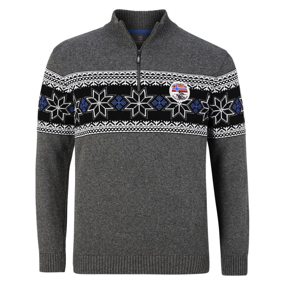 jan vanderstorm Jan Vanderstorm Trui Eeru donkergrijs -