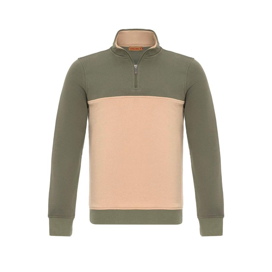 Cool Hill Cool Hill Sweatshirt beige / groen -