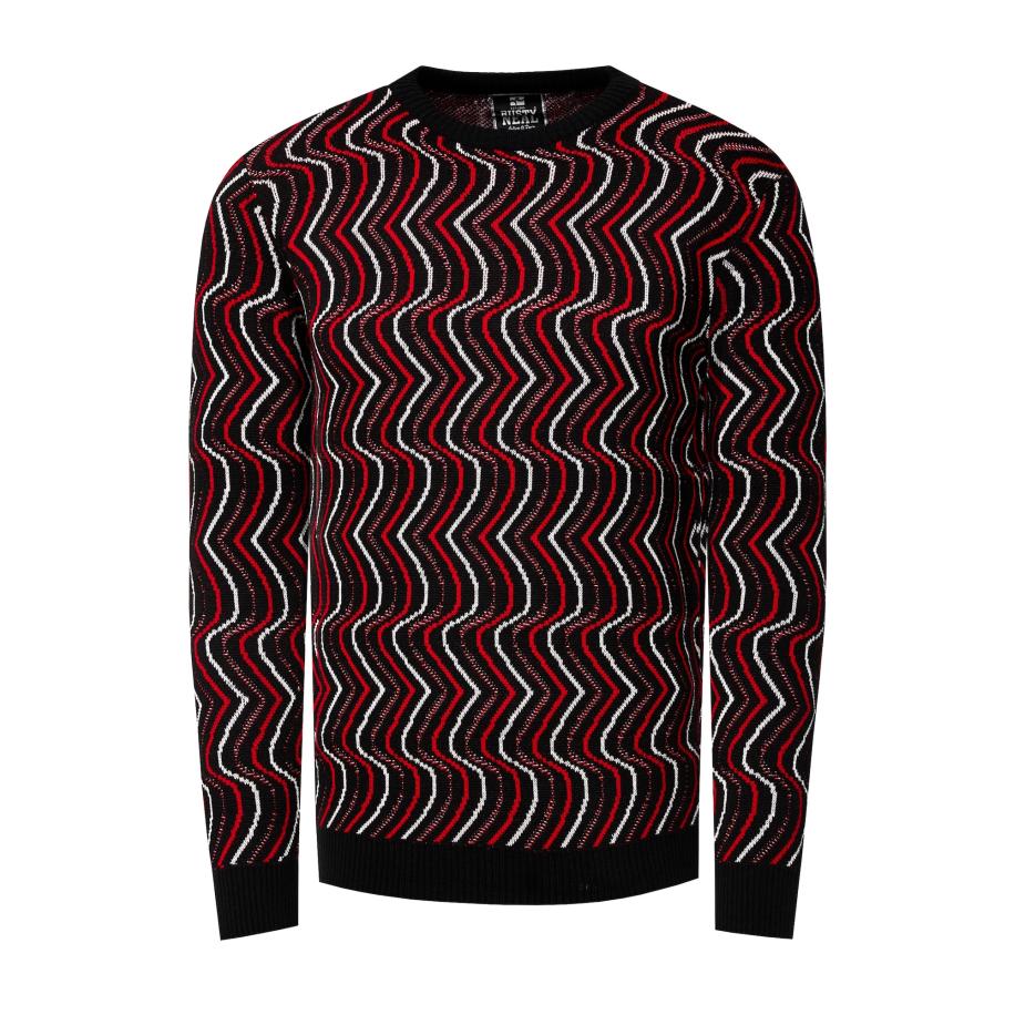 Rusty Neal Rusty Neal Trui rood / zwart / wit -