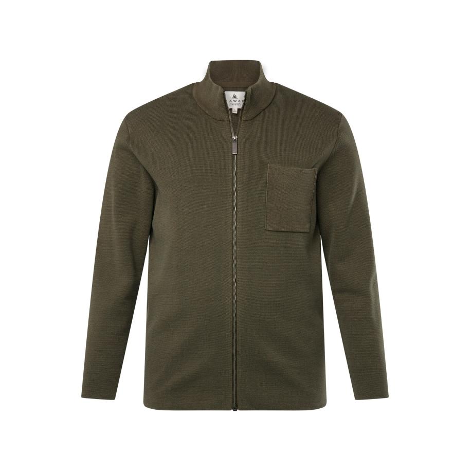 JP1880 JP1880 Gebreid vest donkergroen -