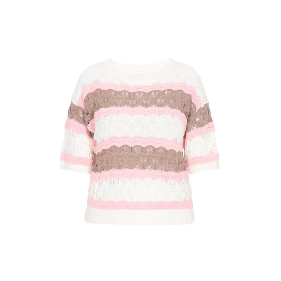 Gaya Gaya Trui Fashion Look bruin / rosa / wit -