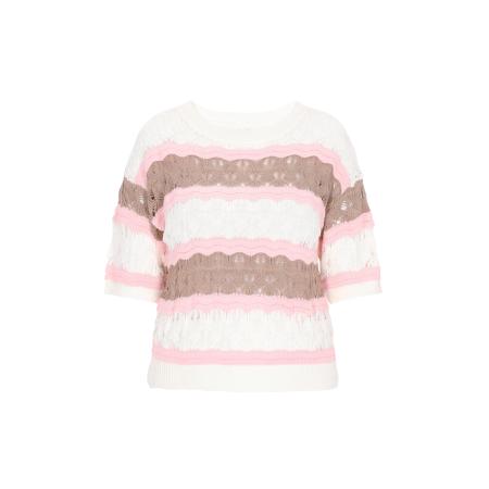 Gaya Gaya Trui Fashion Look bruin / rosa / wit