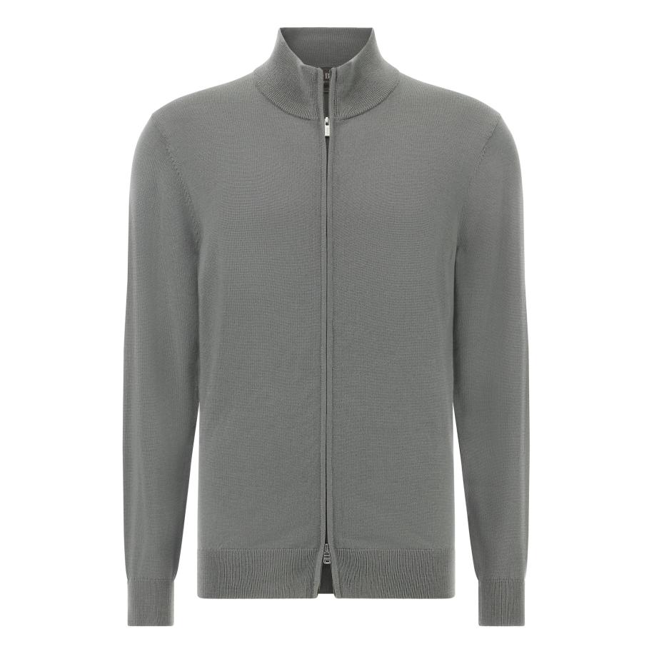 Boggi Milano Boggi Milano Gebreid vest grijs -