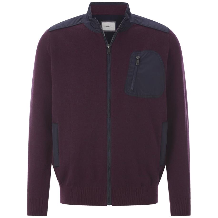 BABISTA BABISTA Gebreid vest Raldin wijnrood / zwart -