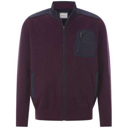 BABISTA BABISTA Gebreid vest Raldin wijnrood / zwart