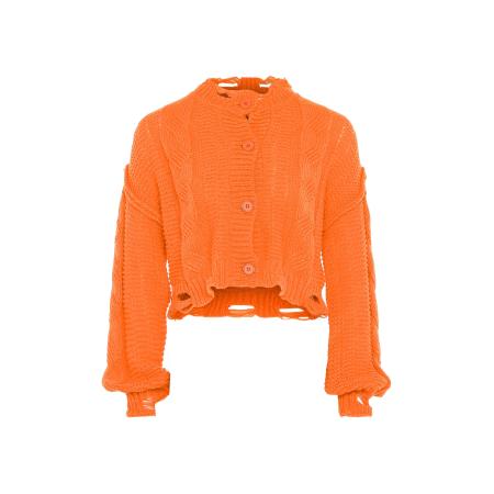 MYMO MYMO Gebreid vest oranje