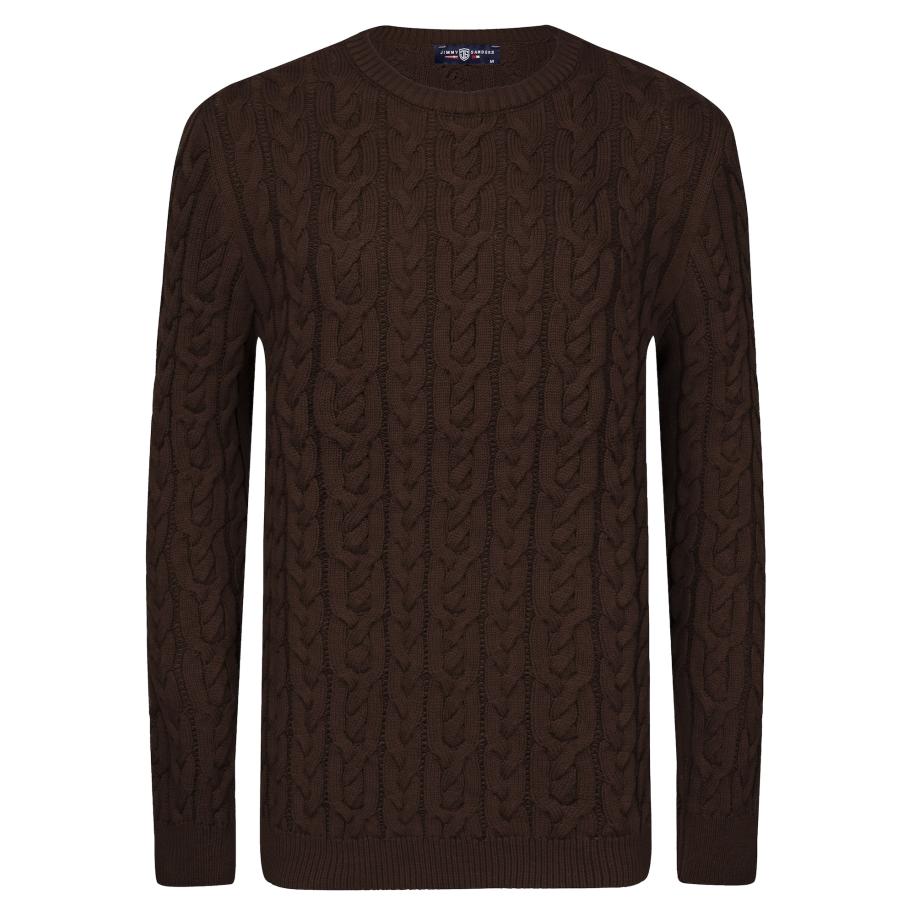 Jimmy Sanders Jimmy Sanders Trui chocoladebruin -
