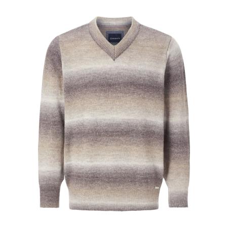 BABISTA Trui V-halsgrijs, Gestreept