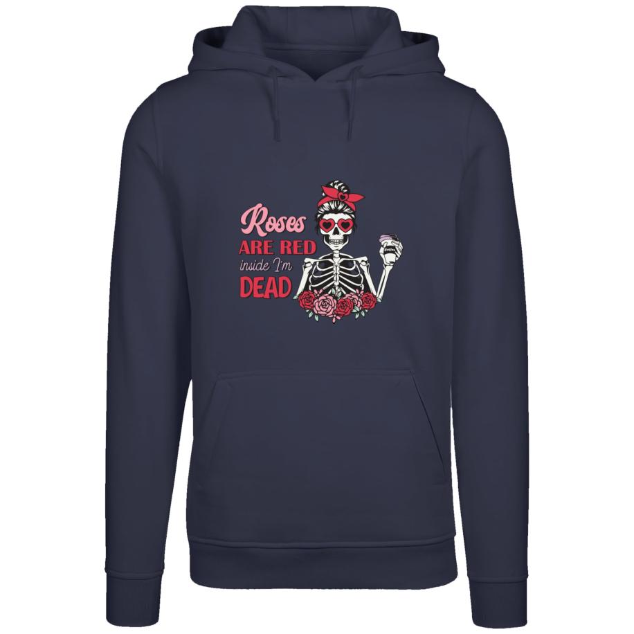 F4NT4STIC F4NT4STIC Sweatshirt Anti Valentinstag Roses Are Red donkerblauw / eosine / rood / wit -