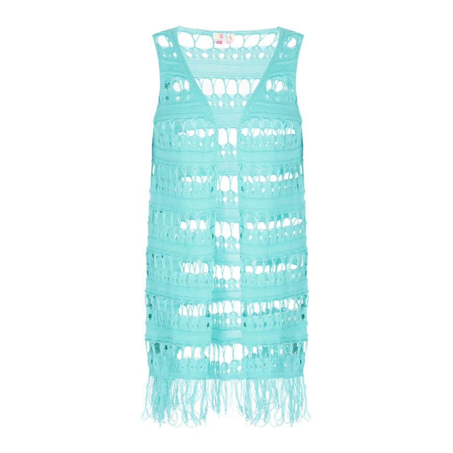 IZIA IZIA Gebreide bodywarmer turquoise -