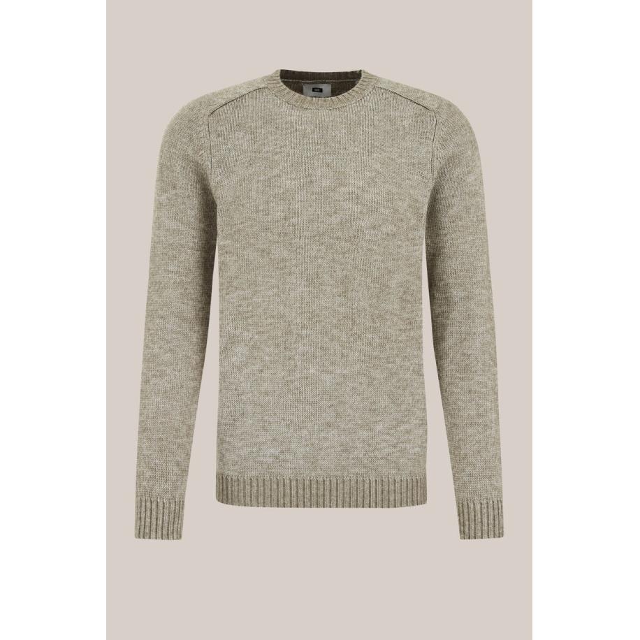 WE Fashion Heren regular fit trui van wolmix - Regular fit - Groen - Maat: XS Groen