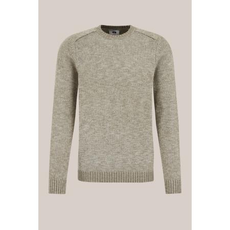 WE Fashion Heren regular fit trui van wolmix - Regular fit - Groen - Maat: XS