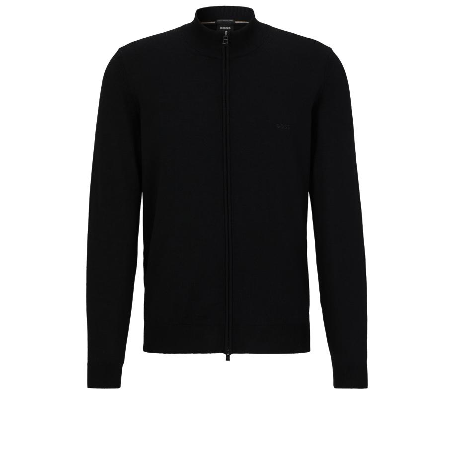 Hugo Boss BOSS Gebreid vest Balonso zwart -