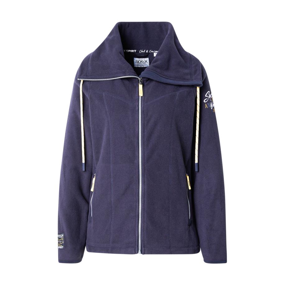 Soccx Soccx Fleece jas blauw / navy / geel / wit -