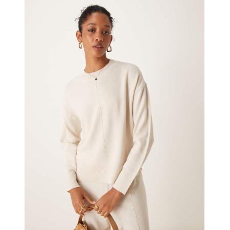 Vila Trui met naad aan de voorkant in crème, deel van co-ord set-Wit